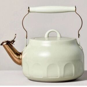 Hearth & Hand Magnolia 2qt Stainless Steel Arch Cutout Teapot | Serene Green